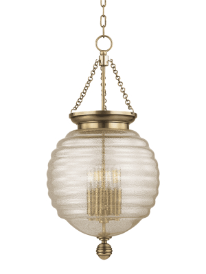 Coolidge 4 Light Pendant Aged Brass