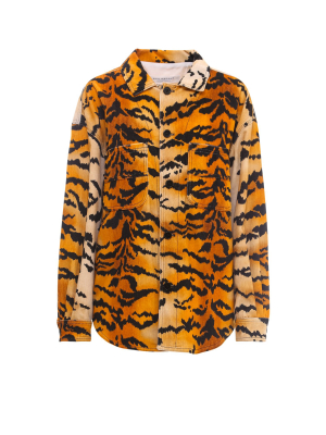 Philosophy Di Lorenzo Tiger Printed Velvet Jacket