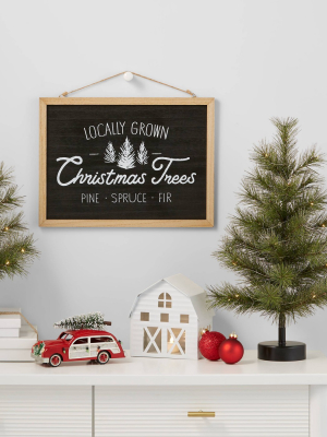 Farm Fresh Tree Hanging Sign Black - Wondershop™