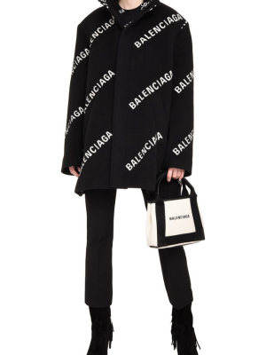 Balenciaga Allover Logo Coat