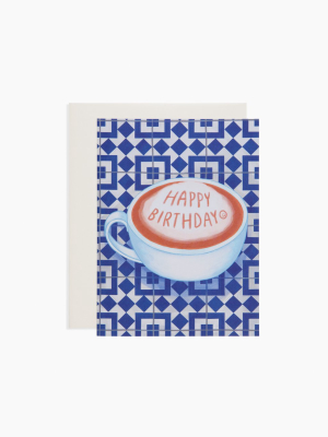 Happy Birthday Latte Card
