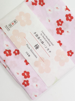 Japanese Handkerchief, Plum Blossom, Tenasen