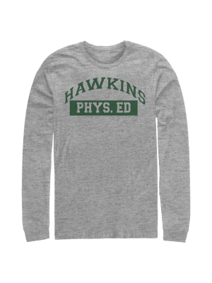 Men's Stranger Things Hawkins Phys. Ed Costume Long Sleeve Shirt