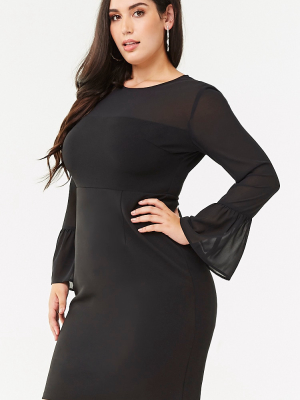 Plus Size Combo Mini Dress