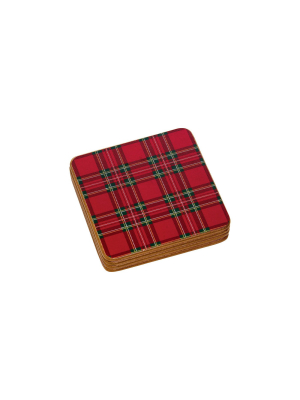 C&f Home Tartan Harboard Coaster, Set Of 4