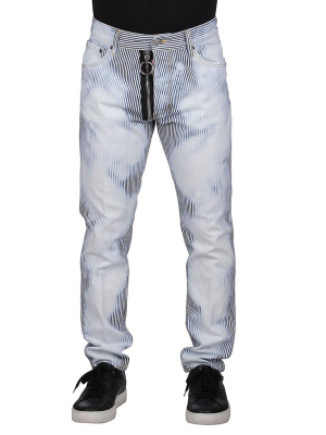 Dsquared2 Acid Washed Pinstripe Jeans