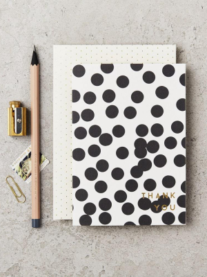 Scatter Polka Dot Thank You Card