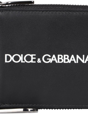 Dolce & Gabbana Logo Print Chain Wallet