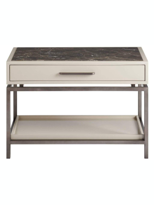 Alchemy Living Urbain Manila Nightstand - Ivory And Bronze