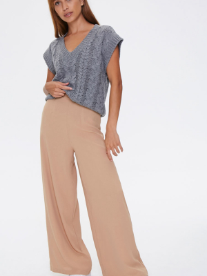 Wide-leg High-rise Pants