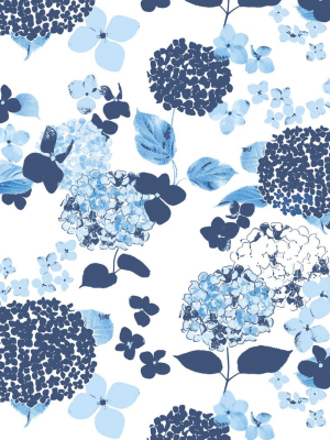 Blue Hydrangea Wallpaper From The Wallpaper Republic Collection By Milton & King