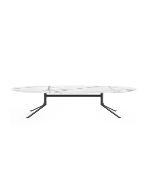 Blink Oval Coffee Table: Stone Top