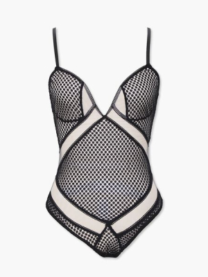 Sheer Dot Mesh Bodysuit