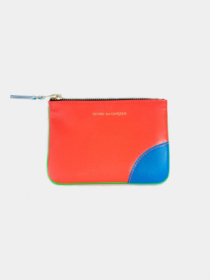 Super Fluo Pouch, Green And Orange