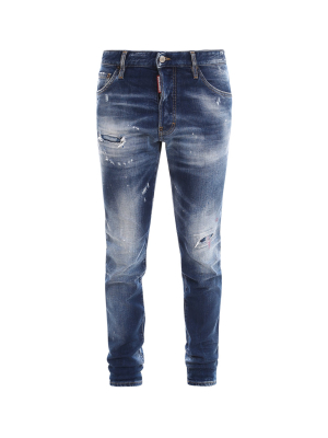 Dsquared2 Distressed Washed-out Jeans