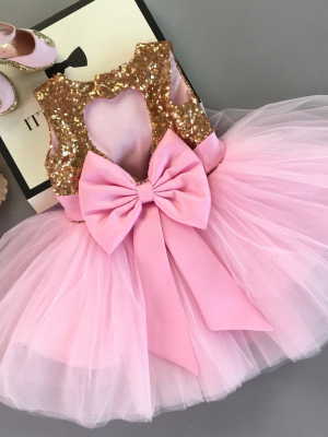 Princess Kate Dress (gold & Pink)