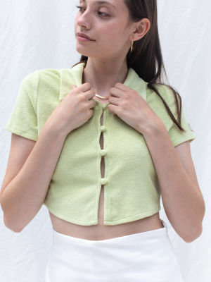 Lime Terry Cloth Top