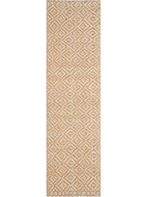 Natural Fiber Diamond Ivory/natural Runner Rug