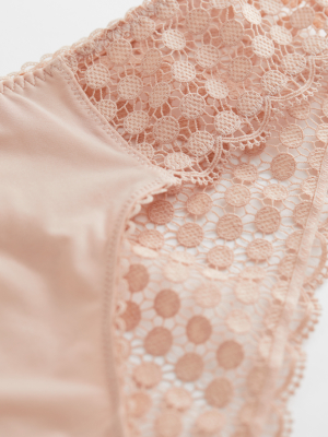 Dotted Eyelet Lace Briefs