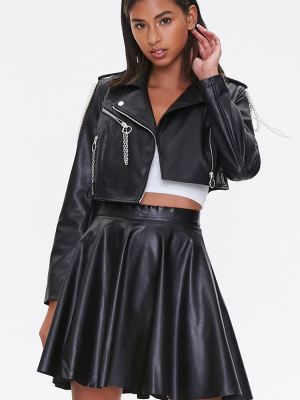 Faux Leather Mini Skirt