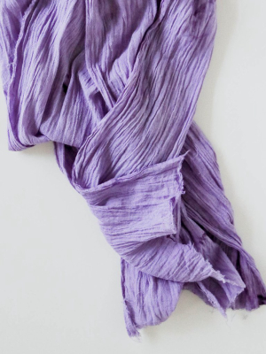 Plant Dyed Cotton Gauze Scarf In Lavender