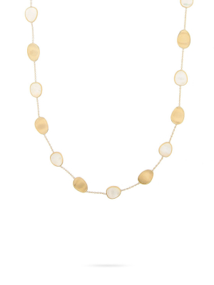 Marco Bicego® Lunaria Collection 18k Yellow Gold White Mother Of Pearl Short Necklace