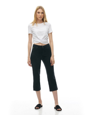 Chloe Crop Straight Jeans / Black