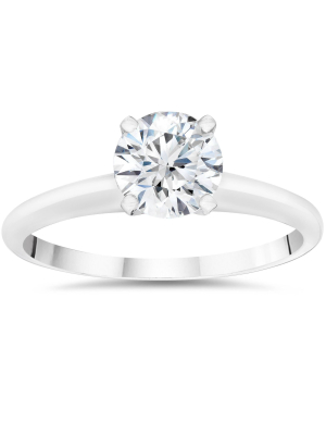 Pompeii3 1/5ct Lab Created Diamond Solitaire Engagement Ring 14k White Gold