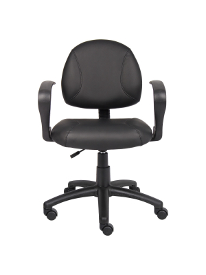 Posture Chair With Loop Arms Black - Boss Office Products