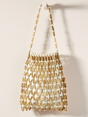 Alana Woven Bamboo Tote Bag