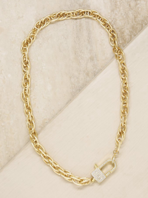 Throw Away The Key 18k Gold Plated Chain Necklace