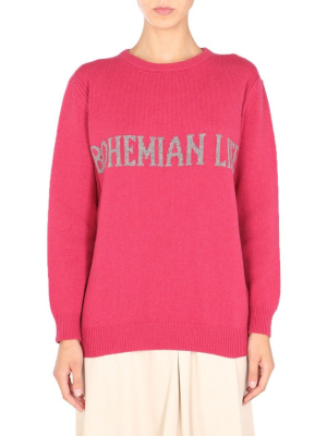 Alberta Ferretti Slogan Intarsia Jumper