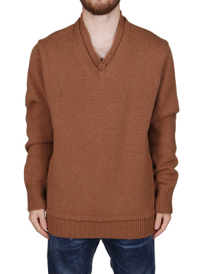 Maison Margiela V-neck Knit Sweater