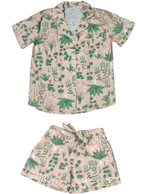 Women's Pink Circe's Garden Short Pajama Set