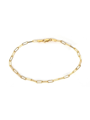 Elongated Oval Link Chain Bracelet