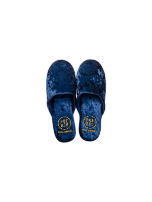 Velvet Slipper - Small - Navy Blue