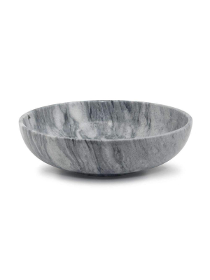 Laurus Collection Cloud Gray 16" Marble Bowl