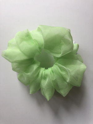 Large Organza Scrunchie In Mint