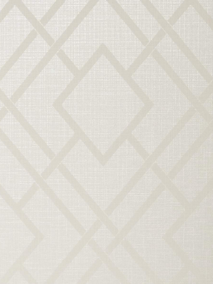 Diamond Lattice Wallpaper In Metallic Ivory From The Essential Textures Collection By Seabrook Wallcoverings