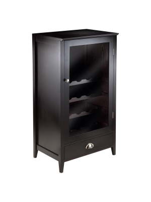 20 Bottle Shelf Modular Bordeaux Wine Cabinet Wood/black Espresso - Winsome