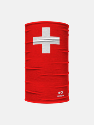 Red White Cross Neck Gaiter