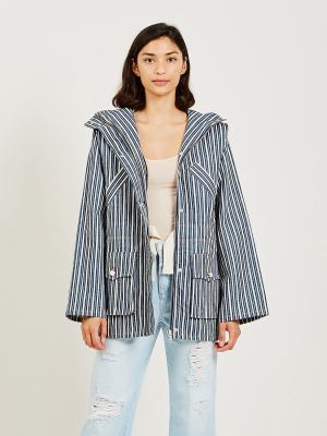 Mixed Stripe Denim Jacket