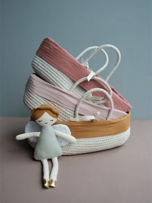 Doll Basket / Bed . Organic Cotton - Ochre Insert