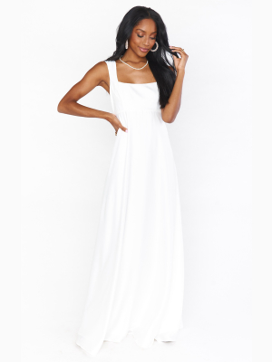 Madi Gown ~ Ivory Luxe Satin