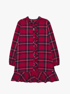 Mayoral Girls Plaid Dress