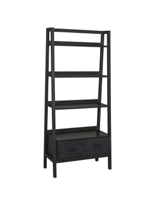 Noir Johnson Black Bookcase