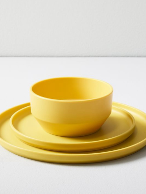 Modern Melamine Dinnerware - Citrus Yellow