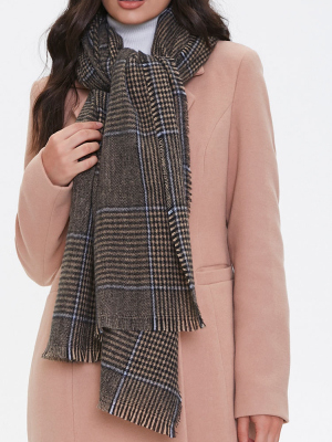 Glen Plaid Fringe Scarf