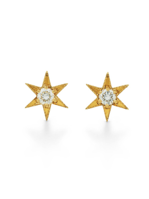 Petite Six Point Star Stud Earrings