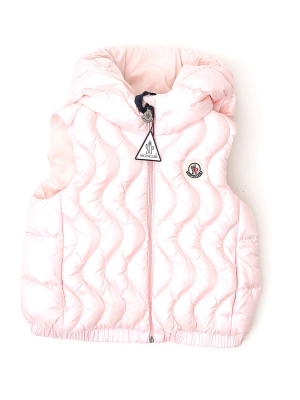 Moncler Enfant Logo Patch Quilted Puffer Vest